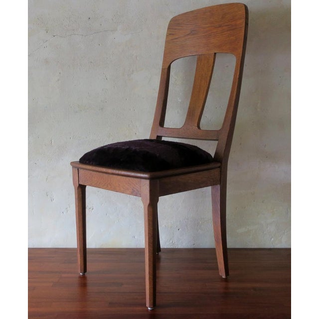 Art Nouveau Side Chair in Oak, 1900s For Sale - Image 17 of 17