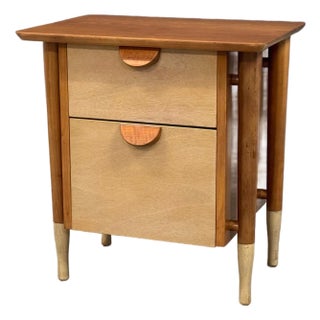 1960s Cherry and Mahogany Mid Century Nightstand by Basic Witz For Sale
