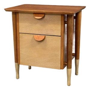 1960s Cherry and Mahogany Mid Century Nightstand by Basic Witz