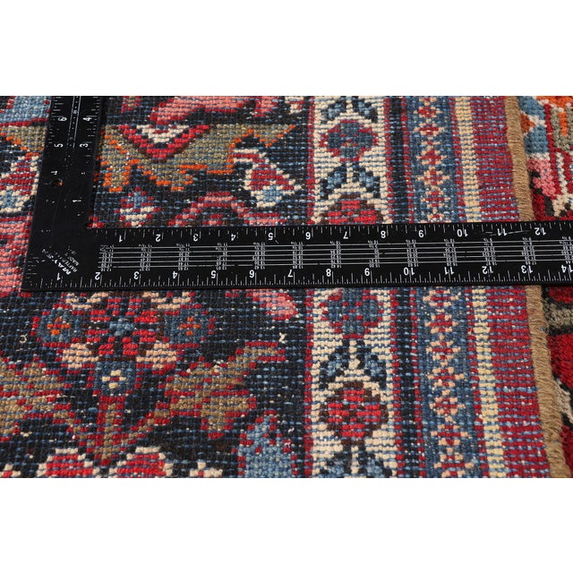 Textile Antique Persian Mahal Rug, 11'01 X 13'07 For Sale - Image 7 of 10