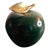 1980s Solid Marble Green Apple Paper Weight For Sale