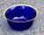 Vintage Cobalt Blue Glass Bowl Gold Rim Textured Pebble Art Glass For Sale - Image 10 of 15