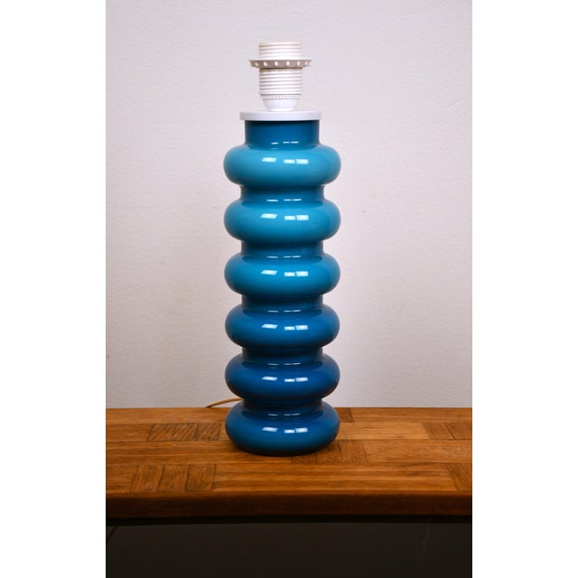 Swedish Art Glass Table Lamp by P-O Ström for Alsterfors, 1960s For Sale - Image 3 of 9