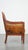 Art Deco Slender Leather and Wooden Armchair in Warm Cognac Color For Sale - Image 3 of 11
