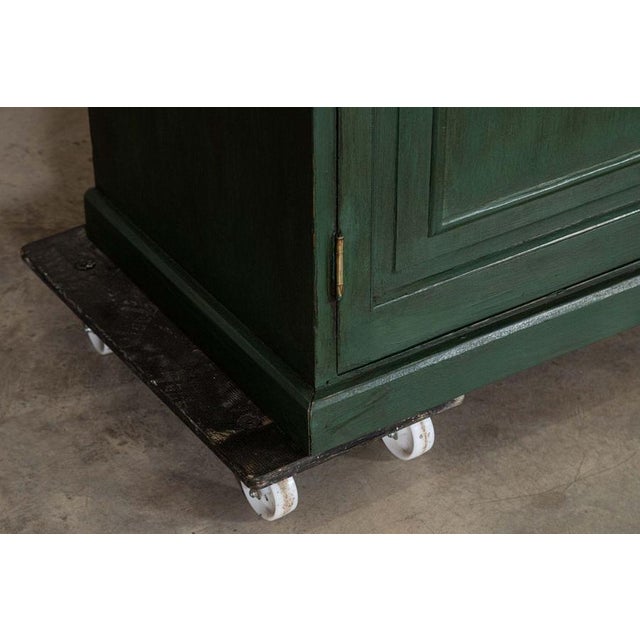 Black Antique English Painted Pine Bookcase, 1890 For Sale - Image 8 of 16