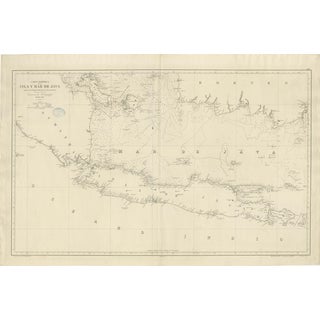 Large Chart of the Island and Sea of Java, 1863 For Sale