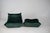 Togo Lounge Chair and Pouf in Dark Mint Velvet by Michel Ducaroy for Ligne Roset, 1973, Set of 2 For Sale - Image 6 of 18