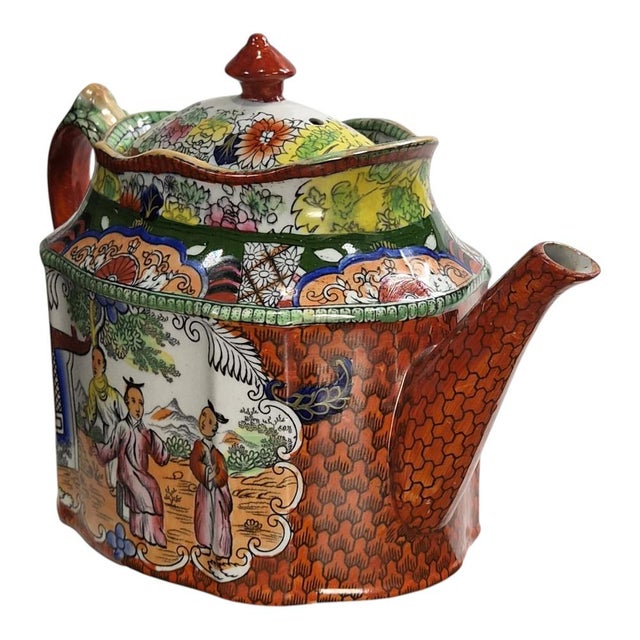 An early 19th-century Mason’s Patent Ironstone China teapot produced in Staffordshire circa 1820–1830, combining the...