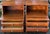 Hard to find pair of Willet Furniture Trans East mid century stepped nightstands. Two drawers with dovetailed case crafted...