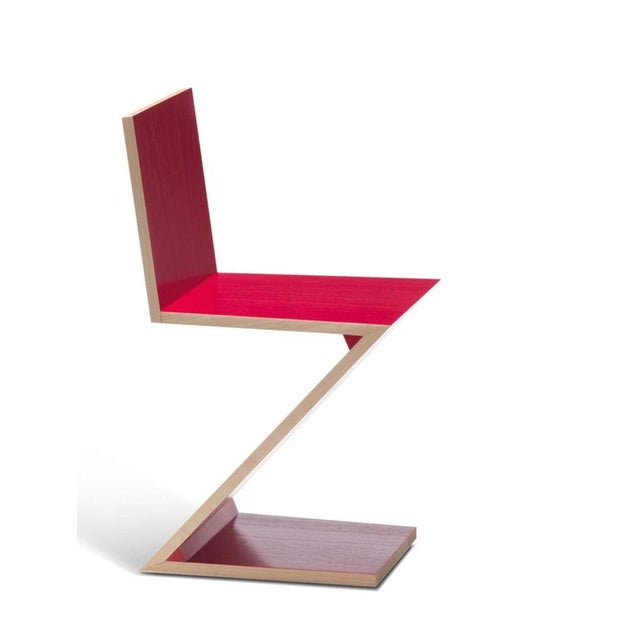 Gerrit Rietveld Zig Zag Chair by Gerrit Thomas Rietveld for Cassina For Sale - Image 4 of 16