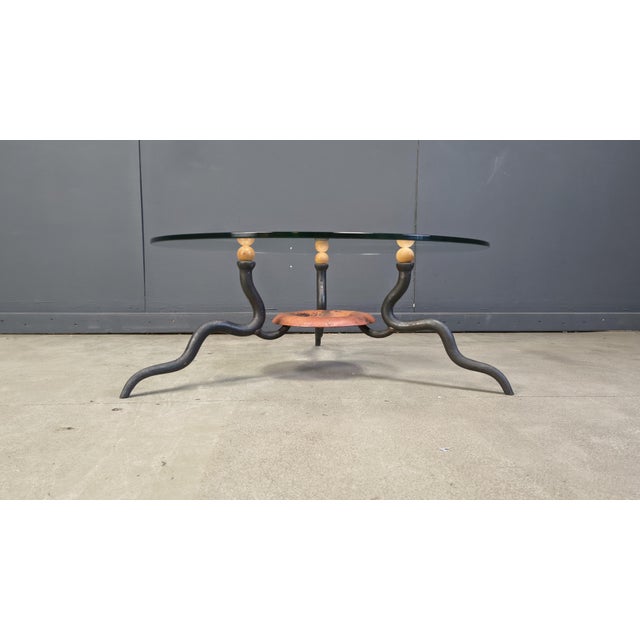 Wrought Iron Coffee Table from DAB, Netherlands, 1970s, in Very Good conditions. Designed 1970 to 1979