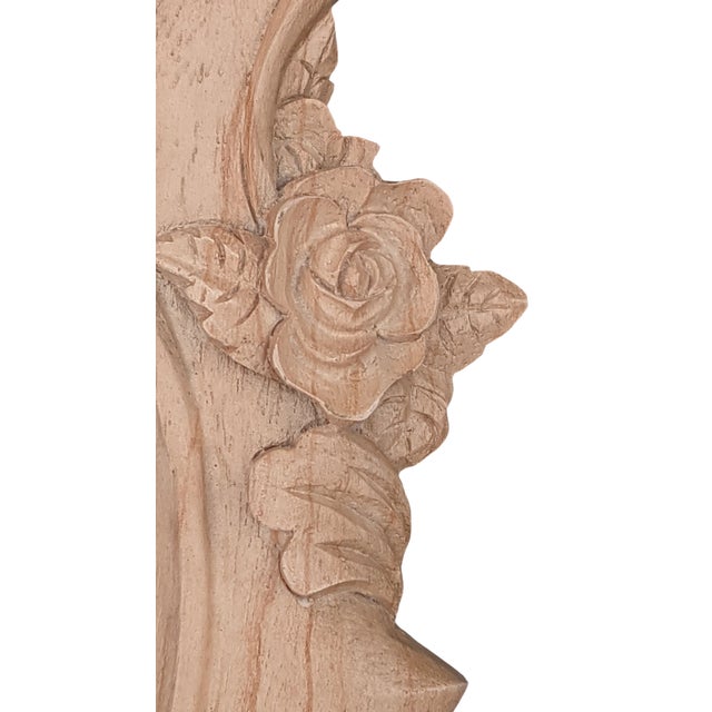 Victorian Ornate Wooden Carved Whimsical Wall Mirror For Sale - Image 3 of 8