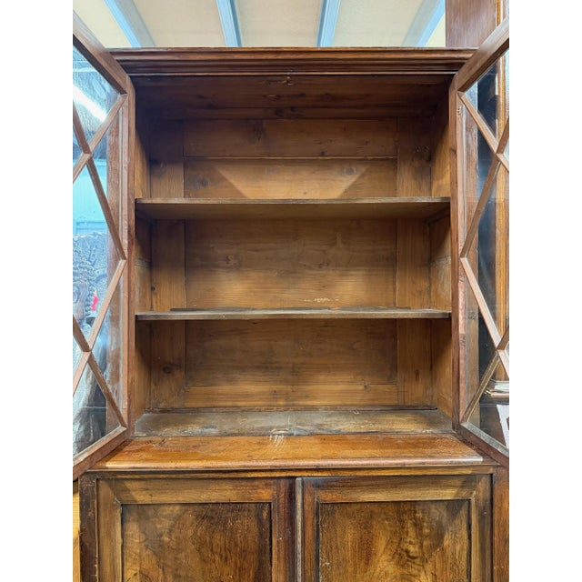 Antique Mahogany Bookcase on Cupboard, 1890s For Sale - Image 9 of 11