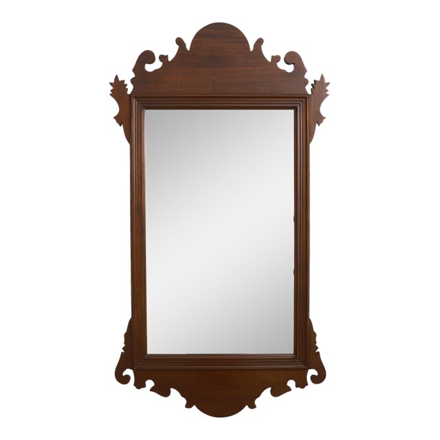 Mahogany Chippendale Style Hanging Mirror For Sale