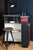 Mid-Century Home Cocktail Bar in Teak Wood and Black Faux Leather, 1960s For Sale - Image 6 of 8