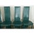 Vintage Italian Turquoise Leather Postmodern Dining Chairs - Set of Six For Sale - Image 9 of 12