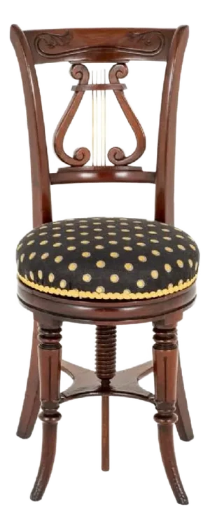 William IV Piano Stool in Mahogany