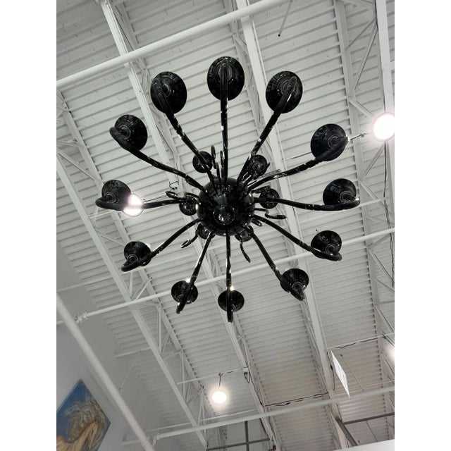 Black Simone Cenedese - Black Beauty Chandelier For Sale - Image 8 of 12