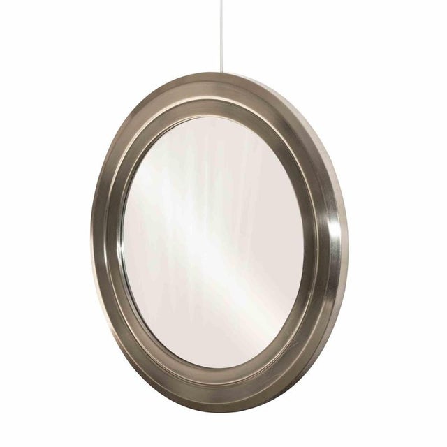 Vintage Wall Mirror in Metal and Glass by Gianni Moscatelli, 1970s For Sale - Image 4 of 8