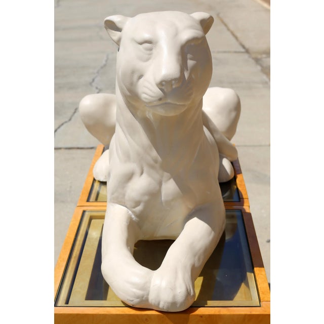 Mid-Century Modern Vintage Monumental Hollywood Regency Panther Sculpture For Sale - Image 4 of 11