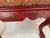 Wood Vintage George II Style Red Chinoiserie Lacquer Bench / Upholstered Ottoman For Sale - Image 7 of 15