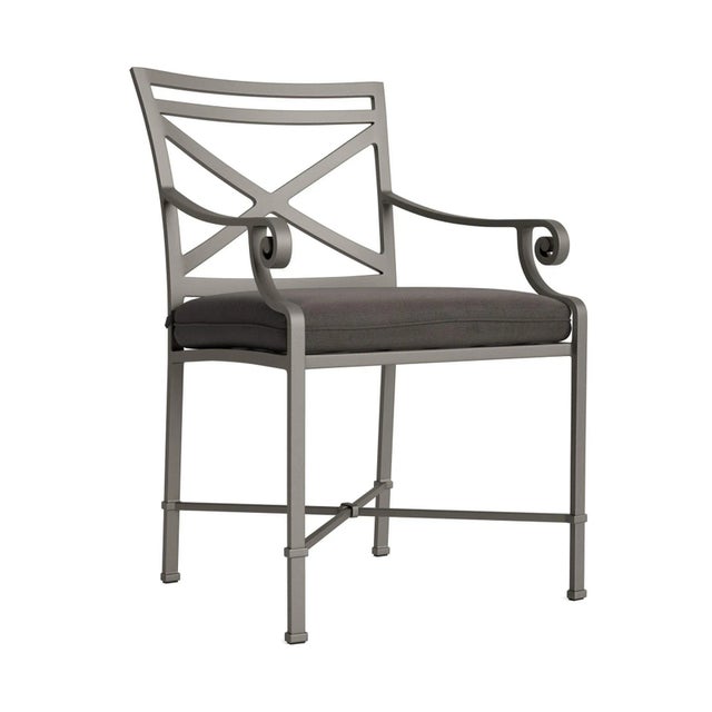 Brown Jordan Venetian Arm Chair, Mica frame with Fusion Charcoal fabric For Sale - Image 12 of 12