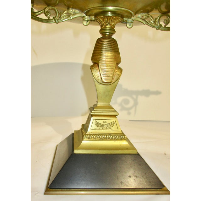 Egyptian Revival Bronze Tazza Circa 1920s For Sale - Image 10 of 12