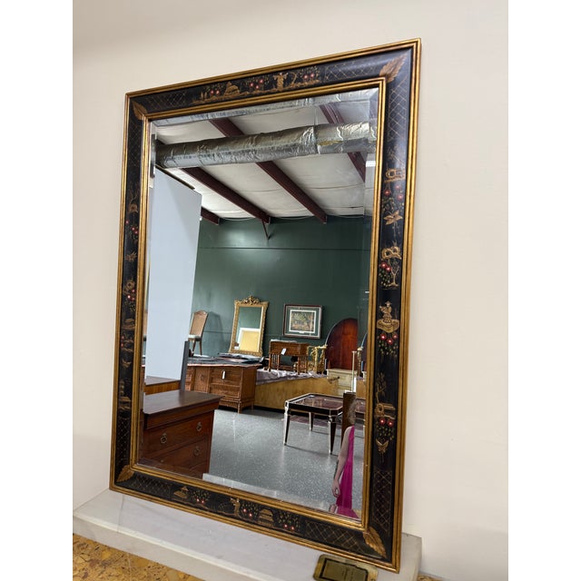 Vintage Friedman Brothers Chinoiserie Wall Mirror from the Connoisseur Collection, circa late 20th century. This...