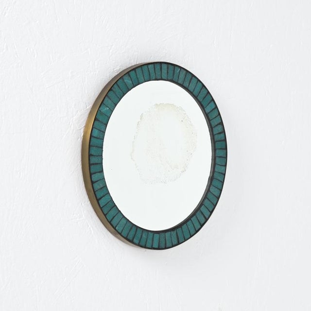 Vintage Ceramic Inlaid Mirror, 1960s For Sale - Image 4 of 18