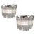 Tronchi Sconces in Murano Glass, Set of 2 For Sale
