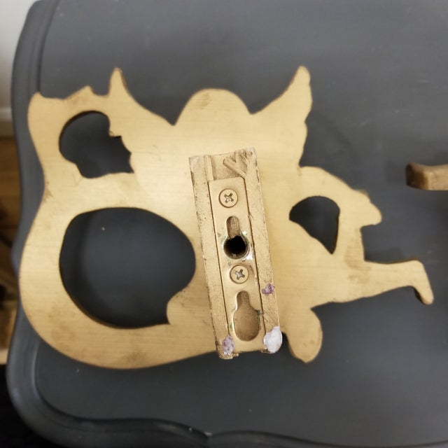 Vintage Baroque Rococo Revival Gilt Cherub Bed Crown & Curtain Cornice – Ornate Wall Pediment -Three Pieces For Sale - Image 10 of 12