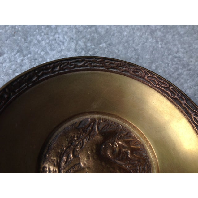 1960s Vintage Brass Bowl Dish With Animal Design For Sale - Image 5 of 7