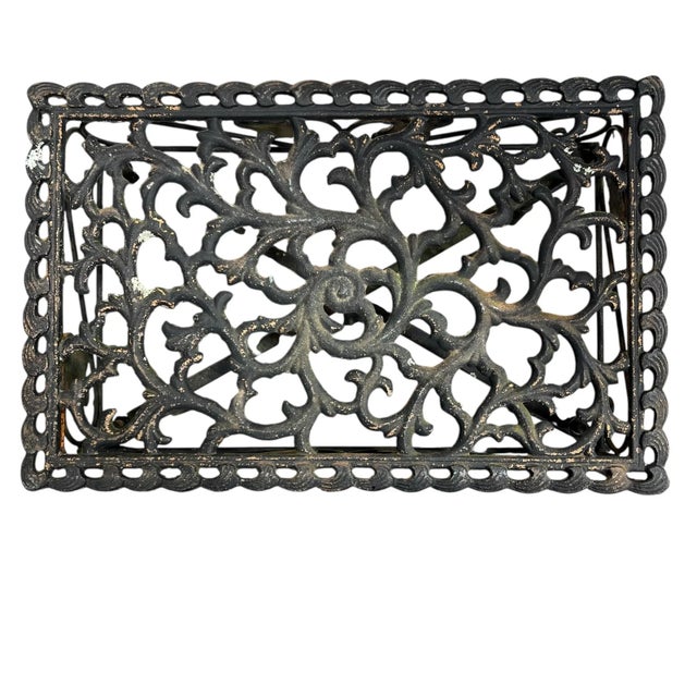 Black Cast Iron, Garden District, French Style, Side or Drink Table - A Pair For Sale - Image 8 of 10