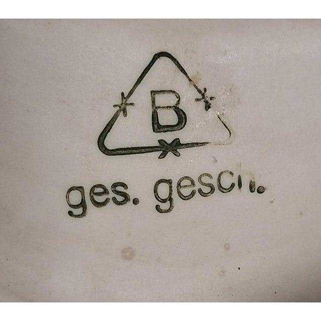 German Art Deco White Porcelain Ceiling Lamp with Oval Matt Glass Shade from Brunnquell, 1930s For Sale - Image 10 of 11