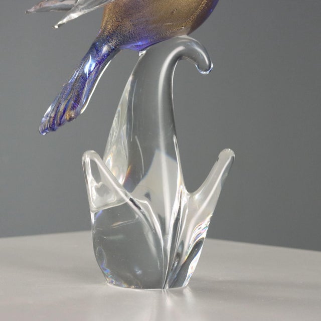 Vintage Sculpture Murano Glass Bird, 1970s For Sale - Image 4 of 9