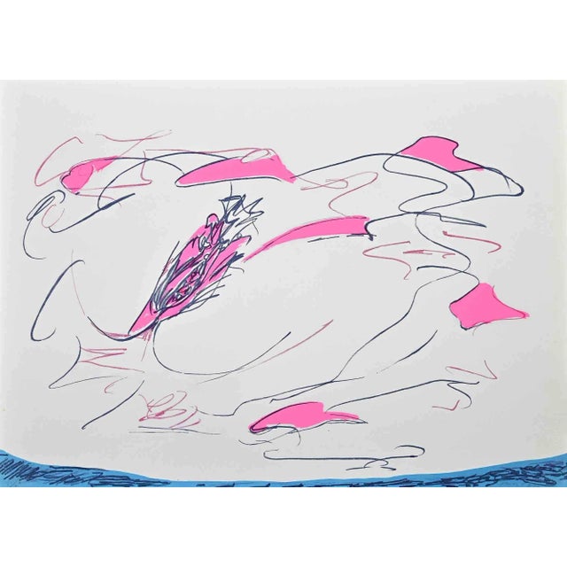 Giulio Turcato, Abstract Composition, Screen Print, 1973 For Sale