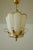 Mid-Century Modern 1940s Brass and Silk Pendant by E. Hansson & Co., Malmö, Sweden For Sale - Image 3 of 8