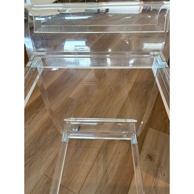 Mid Century Modern Lucite Bar Cart on Casters For Sale - Image 15 of 15