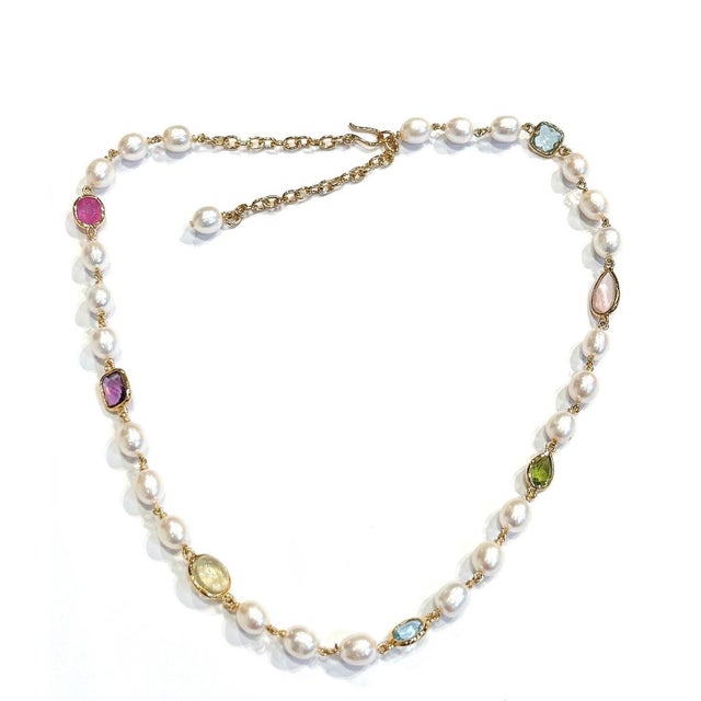 Early 21st Century Bochic "Capri" Ruby & Lemon Quartz & Mix gems Necklace Set In 18K Gold & Silver For Sale - Image 5 of 12