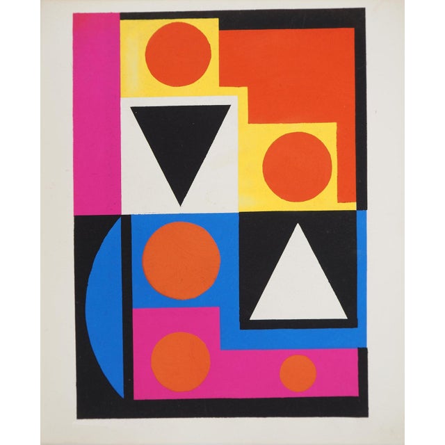 Auguste Herbin, No, Lithograph and Stencil For Sale - Image 5 of 5