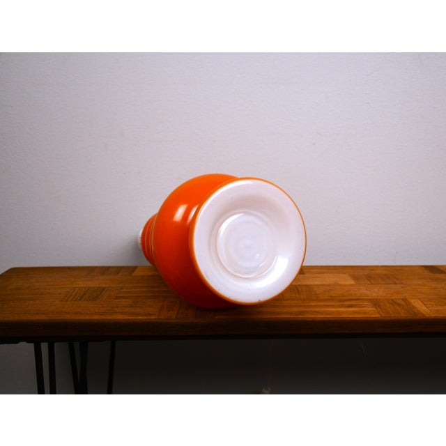 Orange Large Swedish Orange Art Glass Table Lamp by Gustav Leek for Orrefors, 1960s For Sale - Image 8 of 10