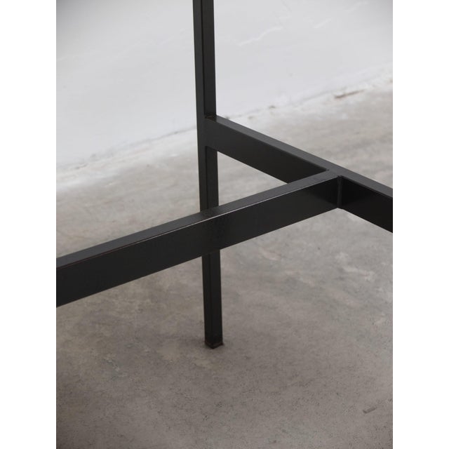 Black Vintage Freestanding Writing Desk in Teak and Black Metal by Pierre Guariche, 1960s For Sale - Image 8 of 14