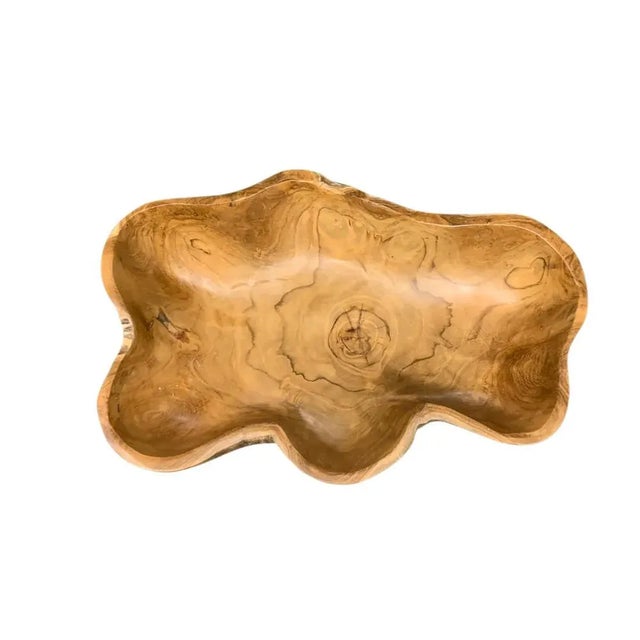 2010s Medium Wooden Bowl For Sale - Image 5 of 5