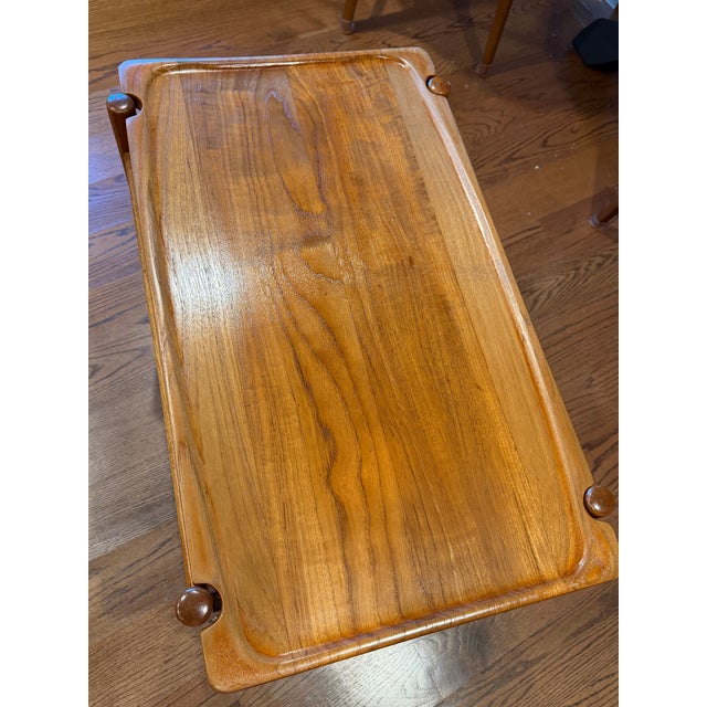 1960s Hans J. Wegner for Andreas Tuck at-48 Danish Modern Serving Trolley With Removable Tray, Circa 1960s For Sale - Image 5 of 10