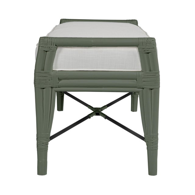 Not Yet Made - Made To Order Malacca Bench - Evergreen For Sale - Image 5 of 6