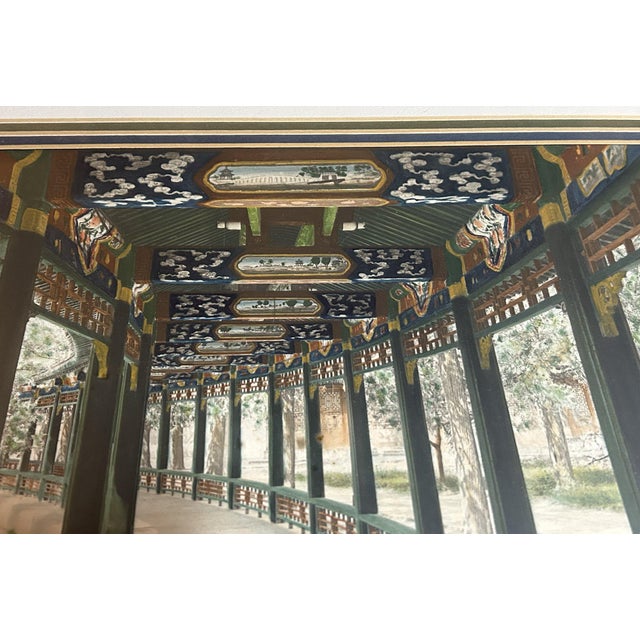 Green Antique 1899 Kang-Sing Chiao Hand-Colored Photograph - The Long Corridor, Summer Palace Beijing - Rare Chinese Imperial Antiquity For Sale - Image 8 of 17