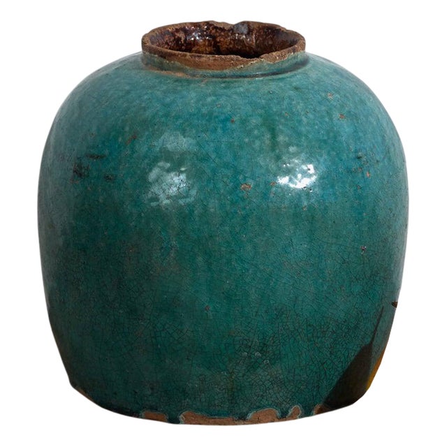 Chinese Green Ceramic Vase For Sale