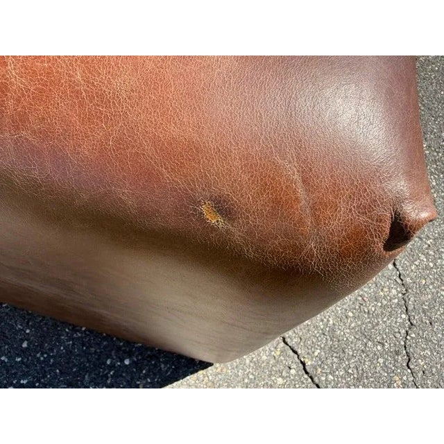 Pair of Fully Restored French Art Deco Two-Tone Leather Club Chairs For Sale - Image 11 of 15