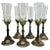Art Nouveau Model 4910 No 5 Champagne Glasses by Kaizerzinn, Germany, 1930s, Set of 6 For Sale