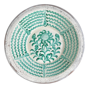 Large Spanish Fajalauza Lebrillo Ceramic Bowl